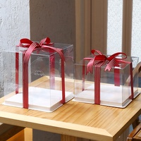 2022 Neuankömmling Angemessener Preis 5-Zoll-Kuchenbox Klare individuelle Zwei-in-Eins-Geschenk boxen und Verpackung von Hochzeits torten boxen