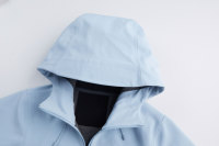 Veste coupe-vent personnalisée OEM unisexe, légère, imperméable, à séchage rapide, pliable, à capuche, pour la randonnée, le camping, les sports de plein air