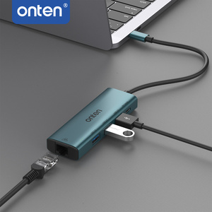 ONTEN bán buôn 5 trong 1 <span class=keywords><strong>USB</strong></span>-C để RJ45 100Mbps Card mạng <span class=keywords><strong>USB</strong></span> <span class=keywords><strong>Hub</strong></span> (<span class=keywords><strong>USB</strong></span> 3.0 + <span class=keywords><strong>USB</strong></span> 2.0*2) với 5V cổng điện OTN-UC121 - Product Image 5