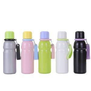 Cute Cartoon Print Insulated Stainless <b>Steel</b> Water <b>Bottle</b>, BPA Free Double Wall Vacuum Flask with Hand Strap - Product Image 1