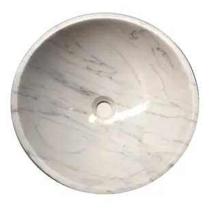 Carrara White Marble Waschbecken Natur marmor Stein Waschbecken für Badezimmer
