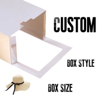 Boîtes d'emballage avec fenêtre en PVC à couvercle rabattable personnalisées boîte de casquette de baseball affichage de cadeaux d'achat boîte d'emballage de stockage de chapeau de mode logo imprimé