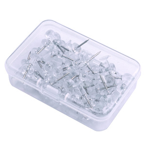 Punaises transparentes en acier inoxydable, diamètre 8 mm, longueur 22 mm, pour tableau en liège et usage artisanal - Product Image 5
