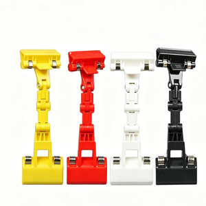 Support de prix publicitaire POP réglable en plastique, design moderne et portable pour supermarché, avec clip mécanique transparent - Product Image 4