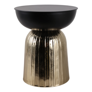 Accent <b>Table</b> With Textured Travertine Top And Angular Base For Living Room Or Bedroom - Product Image 3