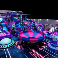 Aire de jeux intérieure multi-niveaux en ABS écologique sur le thème de l'espace, très populaire, capacité 500 kg, parc d'attractions pour enfants