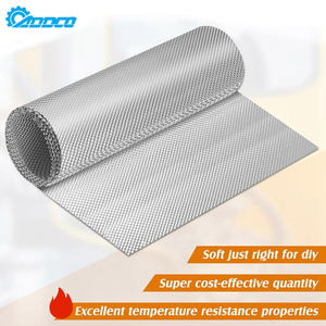 ADDCO 25 FEUILLES Bouclier thermique d'échappement en acier inoxydable SS304 gaufré 19,7\" X 19,7\"/27,6\" Enveloppe de silencieux pour barrière thermique automobile EPWR22ST5050 - Product Image 4