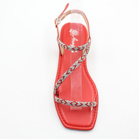 Haute qualité avec des pantoufles à bande de diamant d'eau de mode dames chaussures de plage plates d'été sandales pour femmes et dames