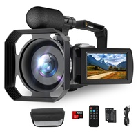 Camcorder Profesional Perjalanan Murah UHD 4K 18X Digital Zoom 12MP Sensor CMOS dengan Dukungan MicroSD untuk Fotografi 360 Derajat