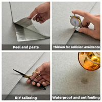 Papier peint 3D rétro autocollant, effet lin texturé, panneau mural en tissu épais et durable pour la décoration intérieure
