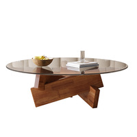 Table basse et table à thé en verre moderne pour petits appartements - Design créatif pour salon