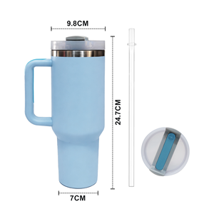 Taza de Viaje con Aislamiento al Vacío de Doble Pared, con Logotipo Personalizado, Precio de Fábrica, Vaso de Acero Inoxidable de 40 oz con Asa y Tapa - Product Image 4