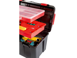 Fabricant direct, boîte à outils XL en polypropylène de 30 L, qualité supérieure, boîte de rangement portable pour travaux sur le terrain - Product Image 5