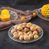 Assiettes en verre décoratives pour gâteau rond, 1 pièce, verres à dessert transparents