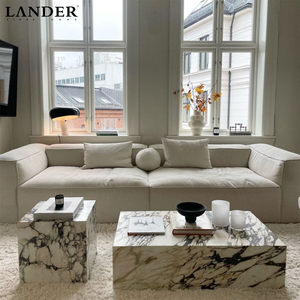 <span class=keywords><strong>Tavolino</strong></span> da Caffè in <span class=keywords><strong>Marmo</strong></span> Naturale Landerstone, Base Bassa in Calacatta Viola per Soggiorno, Personalizzabile - Product Image 1