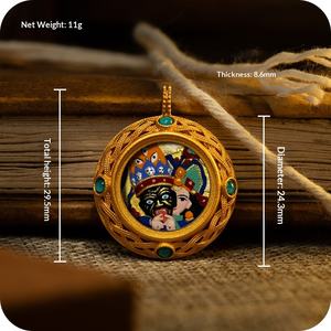 Tsa Tsa Thangka en cuivre peint à la main, Zhakilam, huit grands gardiens, accessoires en relief, Tara verte, Manjushri, cinquième Seigneur, haut niveau - Product Image 4