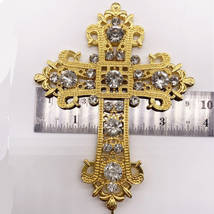 Cruz de diamantes de imitación de cristal de Rosa decoración de la torta Topper para la boda religiosa bautismo bautizo <span class=keywords><strong>Primera</strong></span> <span class=keywords><strong>Comunión</strong></span> confirmación - Product Image 6