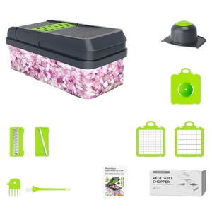 <span class=keywords><strong>Mandoline</strong></span> Coupe-Légumes Multifonction 14 en 1, Hachoir à Oignons, Éminceur de <span class=keywords><strong>Cuisine</strong></span>, Idéal pour la Vente en Gros sur <span class=keywords><strong>Amazon</strong></span> - Product Image 4