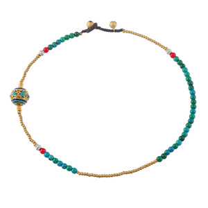 Bracelets en pierre naturelle de style chinois avec motif animal, perles colorées, corde tressée, clochette, bijoux ethniques ajustables pour femmes - Product Image 5