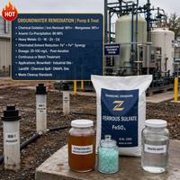 Sulfato de Hierro, Sulfato Ferroso, Agente Deshidratante para Lodos, 99.99% de Pureza, Marca Zhendong, Personalización OEM Disponible