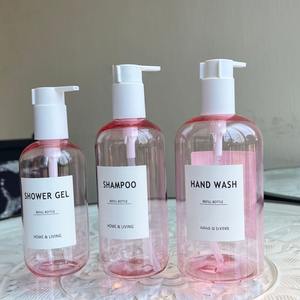 Garrafa De Plástico 250ML 500ML Roxo Azul Rosa Cabelo Condicionador Hotel Shampoo Garrafas Loção Corporal Bomba Garrafa - Product Image 2