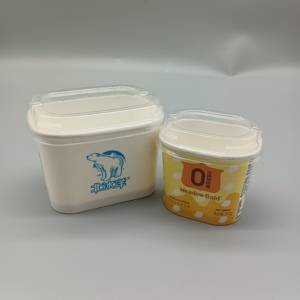 Tazón Rectangular Desechable de Papel para Ensaladas de 1000 ml con Tapas, Contenedor de Alimentos con Diseño Personalizado - Product Image 1