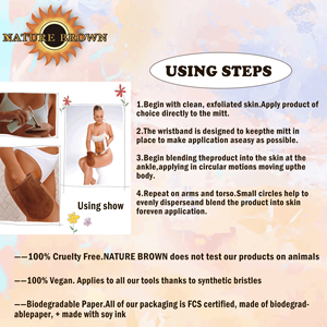 Applicateur de faux bronzage en velours rose <span class=keywords><strong>noir</strong></span> pour <span class=keywords><strong>le</strong></span> corps de marque privée personnalisé gant de bronzage gant de bronzage - Product Image 3