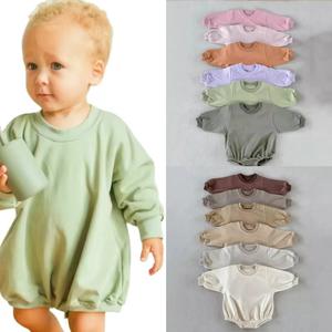 Mameluco Clásico de Algodón de Manga Larga <span class=keywords><strong>para</strong></span> Bebé Recién Nacido, Unisex, <span class=keywords><strong>para</strong></span> Primavera y Otoño, Mameluco Holgado <span class=keywords><strong>para</strong></span> Bebé, Camiseta Tipo Mameluco <span class=keywords><strong>para</strong></span> Niños Pequeños - Product Image 1