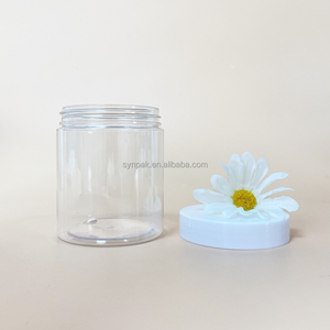 Bán Buôn <span class=keywords><strong>250Ml</strong></span> Tùy Chỉnh Rỗng Pet Nhựa Lọ Kem Trong Suốt Trắng Nắp Vặn Cho Mắt Kem Chăm Sóc Da Kem Dưỡng Da Lưu Trữ Thực Phẩm - Product Image 2