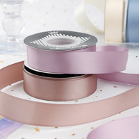 Ruban en satin double face Nais 2,5 cm, polyester à double face pour emballage cadeau, gâteaux, bouquets et fleurs