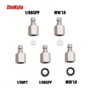 Raccord rapide CO2 8 mm en acier inoxydable pour tuyau de charge d'air, coupleur mâle 1/8"NPT/1/8"BSPP/M10*1.0, personnalisable OEM - Product Image 4