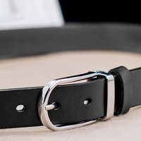 Top Full Grain 100% kulit sapi asli, sabuk Jeans pria lembut dengan paduan untuk gesper sabuk pria baru
