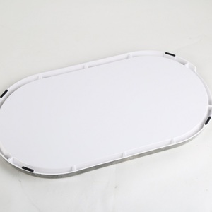 Modern Melamine Oval Tray <b>Black</b> White Marble Pattern Serving Platter Kitchen Decor - Product Image 4