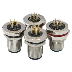 IP67 M5กันน้ำวงกลม M9 M12 M16 M23 NMEA2000ขั้วต่อ3 4 5 6 8 12พินคอนเนคเตอร์ Cat6ตัวเมีย - Product Image 2
