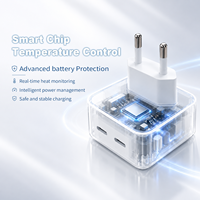 Chargeurs rapides universels Ali China Products 50W double Type-C, adaptateur de chargeur multi-ports pour téléphone, prise en charge de la personnalisation