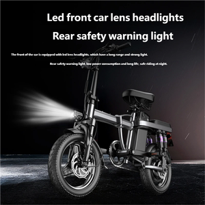 Vélo électrique pliable, design ultra léger, 48V 10Ah Lithium, moteur 400W, vitesse 30 km/h, vélo électrique pliable <span class=keywords><strong>compact</strong></span> et portable - Product Image 3