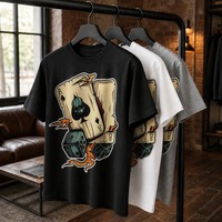T-shirt Homme Noir Uni Épais 300 g/m² Haute Qualité Coupe Boxy Oversize avec Broderie Personnalisée