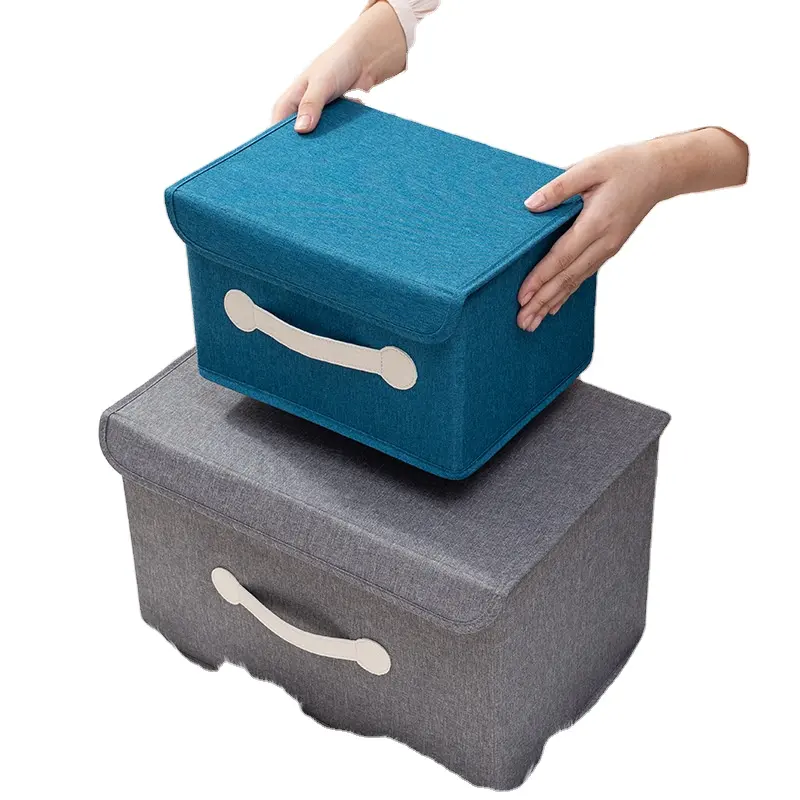 Installation Board Folding Socks Drawer Organizers Boxes With Cover Canvas Home Polyester Storage