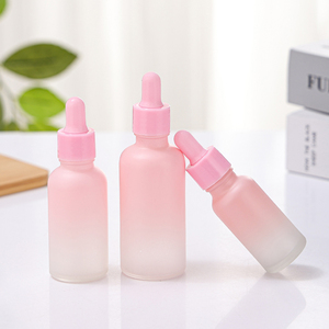 Flacone in Vetro <span class=keywords><strong>Rosa</strong></span> per Cosmetici e Oli Essenziali 10-100ml, Bottiglia per Siero Liquido con Contagocce - Product Image 3