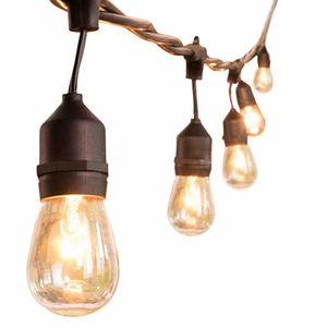 Guirlande lumineuse de 48 pieds pour patio et jardin, douilles Edison vintage, éclairage commercial, ambiance café, bande lumineuse suspendue - Product Image 2