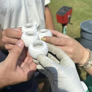 Mini Bicchierini da <span class=keywords><strong>Shot</strong></span> a Forma di Pallina da Golf Bianca da 50ml, Piccoli Bicchieri per Succo - Product Image 4