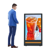 Affichage numérique LCD extérieur étanche de 43 pouces alimenté par batterie, système d'exploitation Android tout-en-un, affichage d'affiches avec éclairage LED frontal