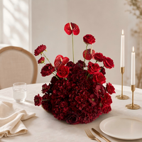 Centre de table floral artificiel de luxe haut de gamme pour la décoration de mariages et d'événements à louer