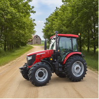 Tracteur agricole à roues YTO 95HP 4WD avec moteur de marque, haute productivité, à vendre