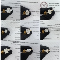 Bague de fiançailles de luxe en or blanc 14 carats avec diamant ovale de 5 carats cultivé en laboratoire, certifié IGI, plaqué rhodium, pour demande en mariage