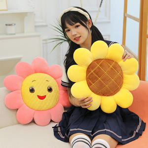 Internet célébrité mignon tournesol chaise <span class=keywords><strong>coussin</strong></span> lavé peluche PP coton pour salon voiture baie vitrée Tatami Style canapé couverture - Product Image 3