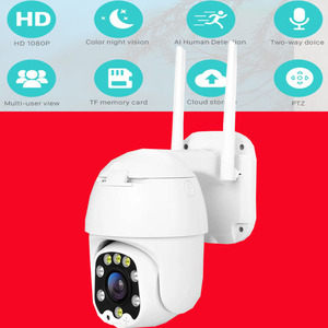 Ptz Wifi Ip <b>Camera</b> 1080P <b>Outdoor</b> 4X Digital Zoom <b>Wireless</b> H.264 Cloud Storage Micro Sd Card Color Night Vision - Product Image 1