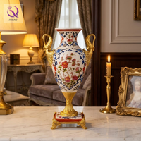 Vase en porcelaine haut de gamme de style européen, artisanat créatif antique de luxe, décorations de table