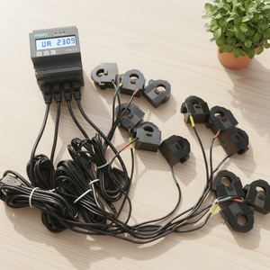 Medidores de Energía Trifásicos <span class=keywords><strong>IoT</strong></span>, 12 Unidades, 100A CTs, 380V/660V, Multicanal, Precisión 0.5S, 4 Bucles, Riel DIN, Pantalla LCD, Medidor de Energía WIFI - Product Image 1