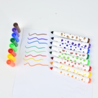 Ensemble de stylos de couleur lavables parfumés, 8 couleurs, papeterie mignonne, marqueurs à base d'eau non toxiques pour enfants, dessin, fournitures artistiques scolaires
